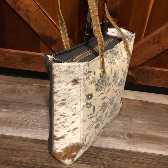 NWT Myra Bag Sunburned Hairon Stripe Canvas Tote - Picture 3 of 6